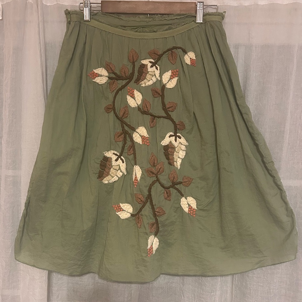 Vintage Embroidered Midi Cottagecore Boho Skirt | Joystick Brand | size S